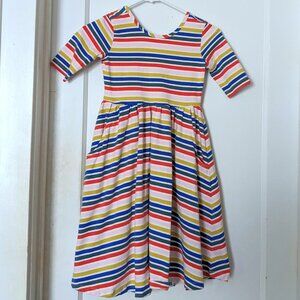 Hanna Andersson Striped Dress Multi-Color Full Circle Skirt Size 140 10 years